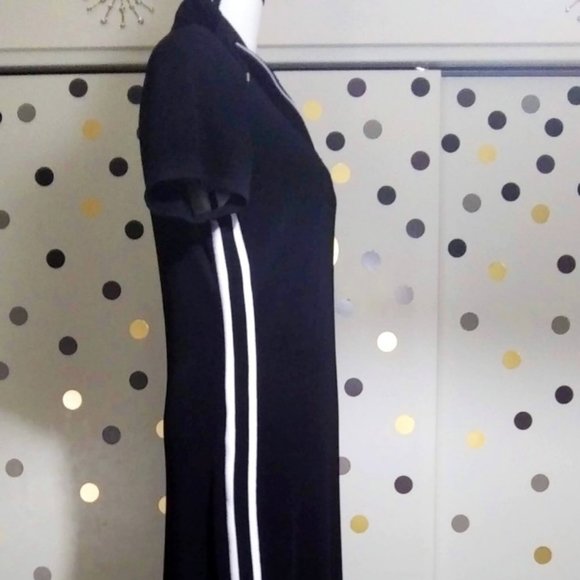 VTG RONNI NICOLE BLK W/ RACER STRIPES MAXI SZ 14 - Picture 5 of 14